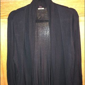 Dana  Buchman  black almost sheer Cardigan